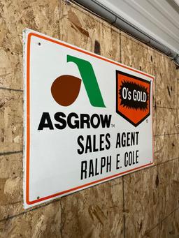 Asgrow O's Gold Sign