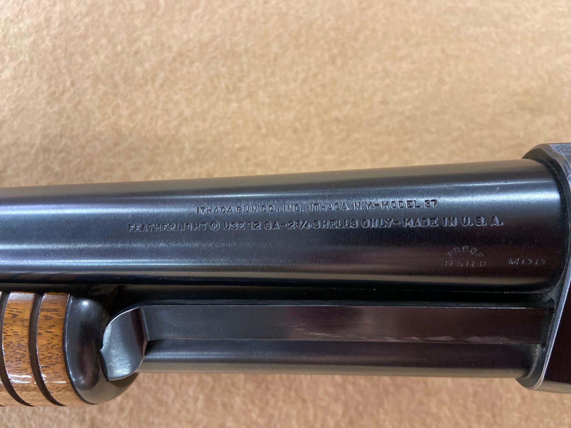 ITHACA MODEL 37 FEATHER LIGHT 12 GA