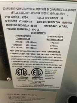 Kintera... Model KF3-N, 90,000 btu natural gas deep fat fryer, stand alone, like new No Shipping