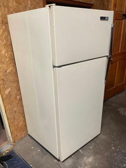 Approx. 17 cu.ft.Tappen refrigerator freezer, almond color No Shipping Available