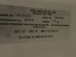 Approx. 17 cu.ft.Tappen refrigerator freezer, almond color No Shipping Available
