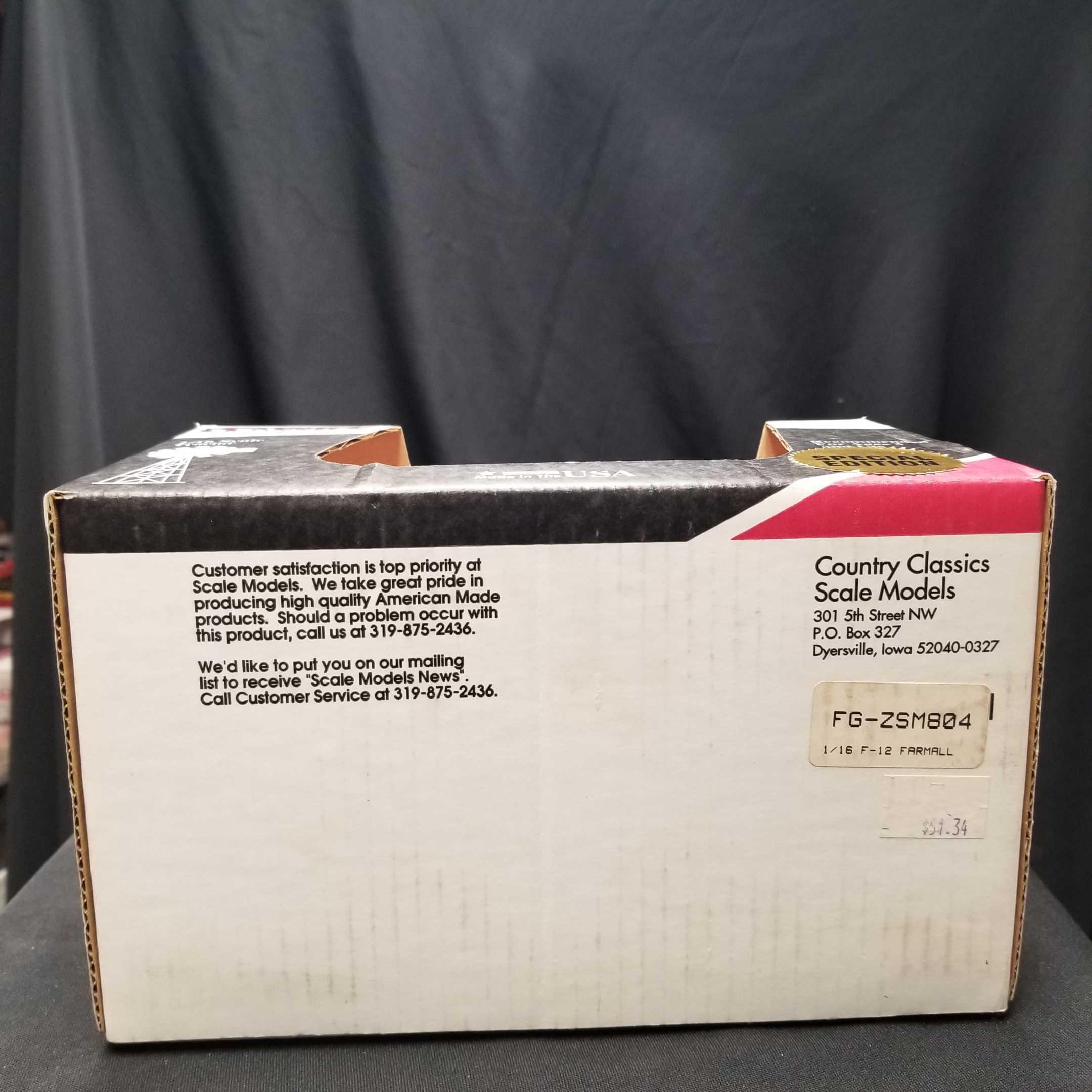1/16 Scale Country Classics by Scael Models Special Edition-Farmall...F-12-NIB