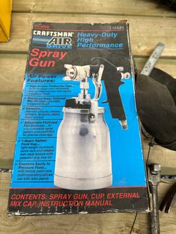 TOOL ASSORTMENT inc. AIR PAINT SPRAYER, FILTER WRENCHS