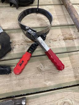 TOOL ASSORTMENT inc. AIR PAINT SPRAYER, FILTER WRENCHS