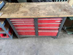 CRAFTSMAN WORK BENCH/DRAWERED TOOL BOX