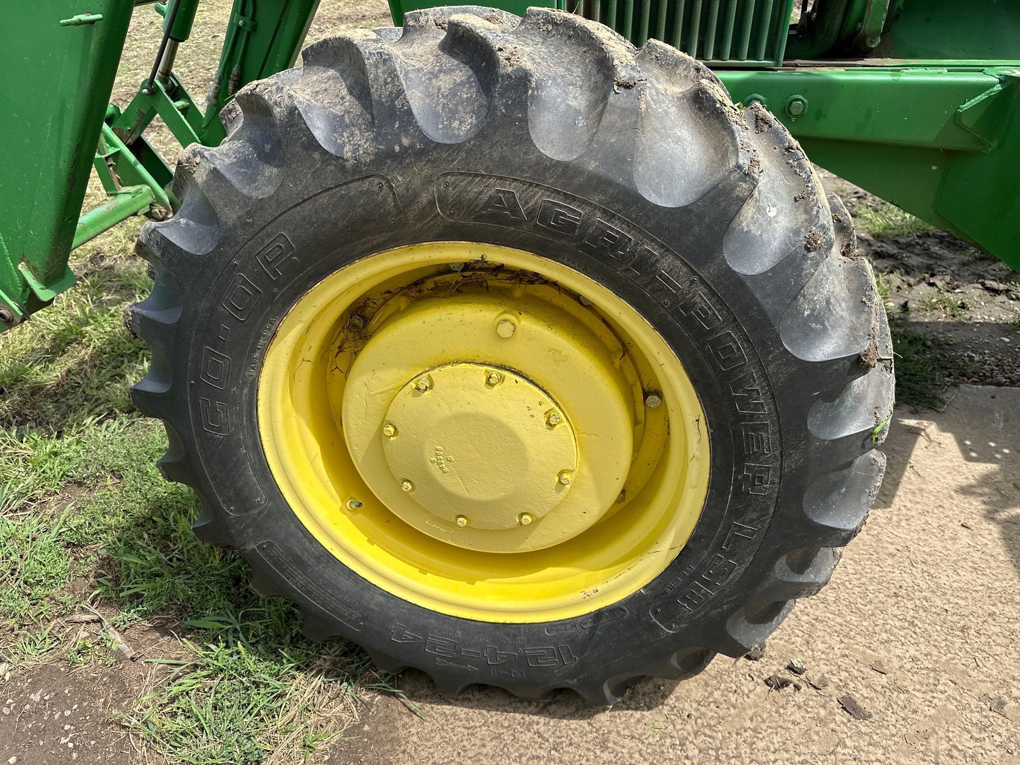 JOHN DEERE "4020" TRACTOR, DIESEL, OPEN STATION , HYDRAULIC FRONT ASSIST, 260 LOADER
