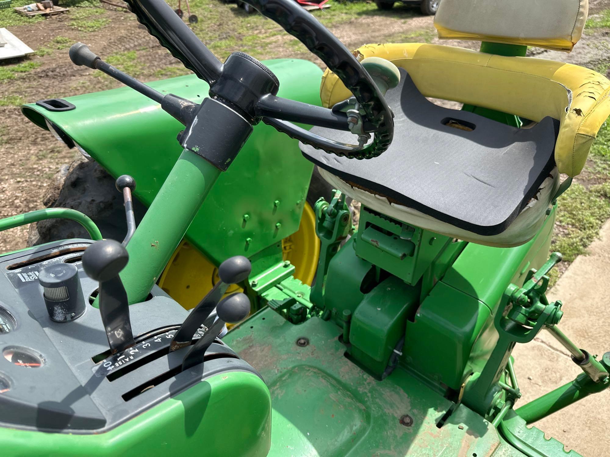 JOHN DEERE "4020" TRACTOR, DIESEL, OPEN STATION , HYDRAULIC FRONT ASSIST, 260 LOADER