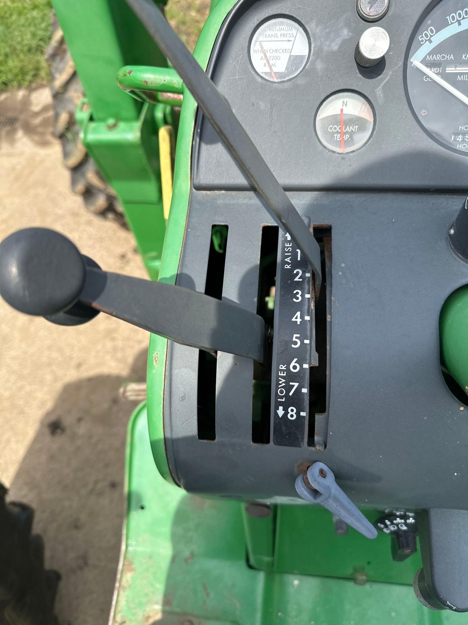 JOHN DEERE "4020" TRACTOR, DIESEL, OPEN STATION , HYDRAULIC FRONT ASSIST, 260 LOADER
