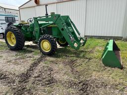 JOHN DEERE "4020" TRACTOR, DIESEL, OPEN STATION , HYDRAULIC FRONT ASSIST, 260 LOADER