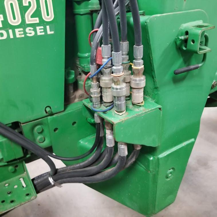 JOHN DEERE "4020" TRACTOR, DIESEL, OPEN STATION , HYDRAULIC FRONT ASSIST, 260 LOADER