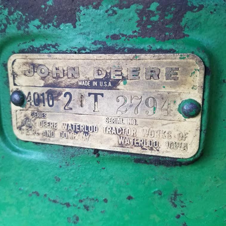 JOHN DEERE "4010" TRACTOR, DIESEL, 8/3 SYNCRO WIDE FRONT