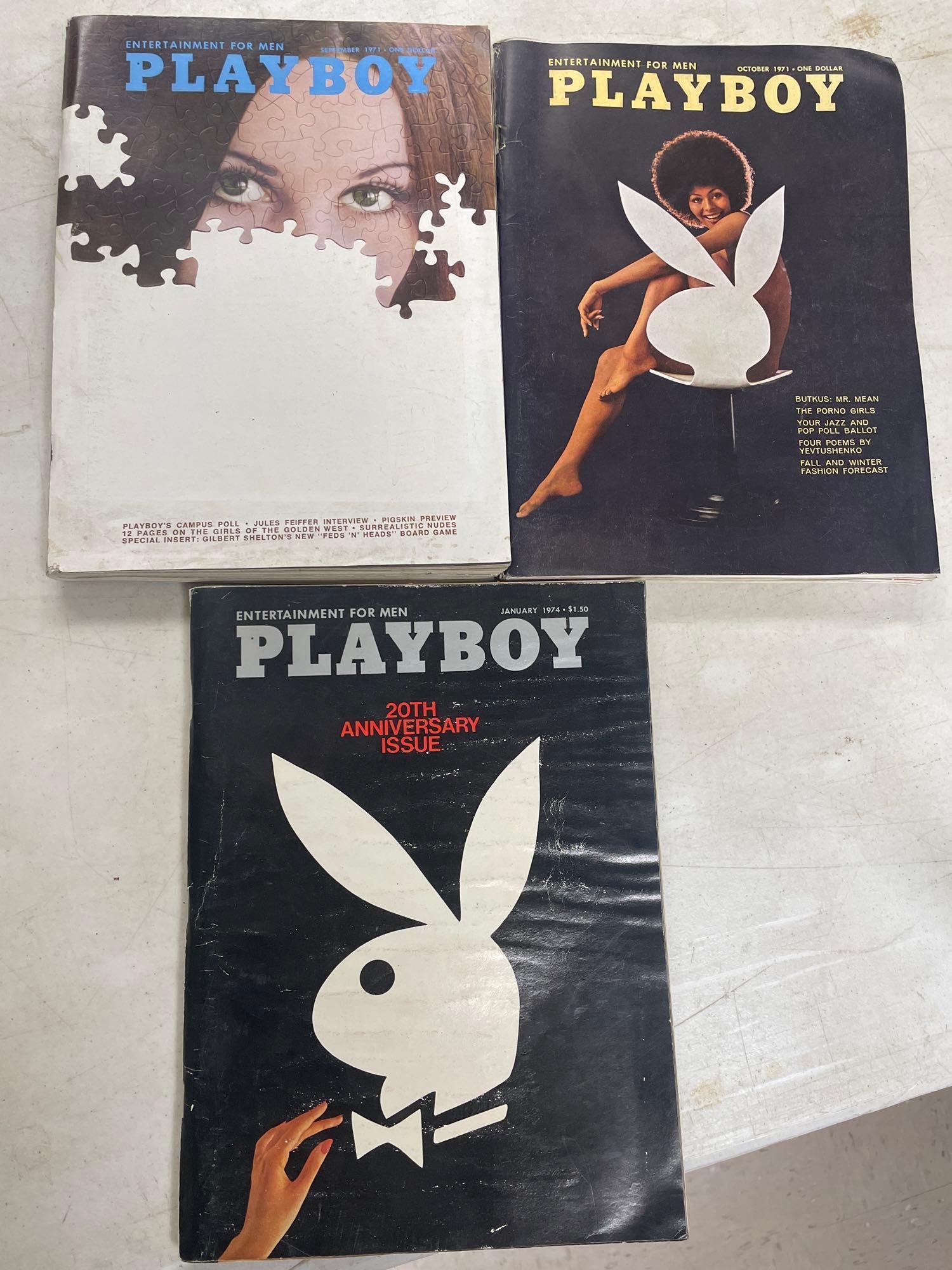 2-60's and 3-70's Playboy Magazines