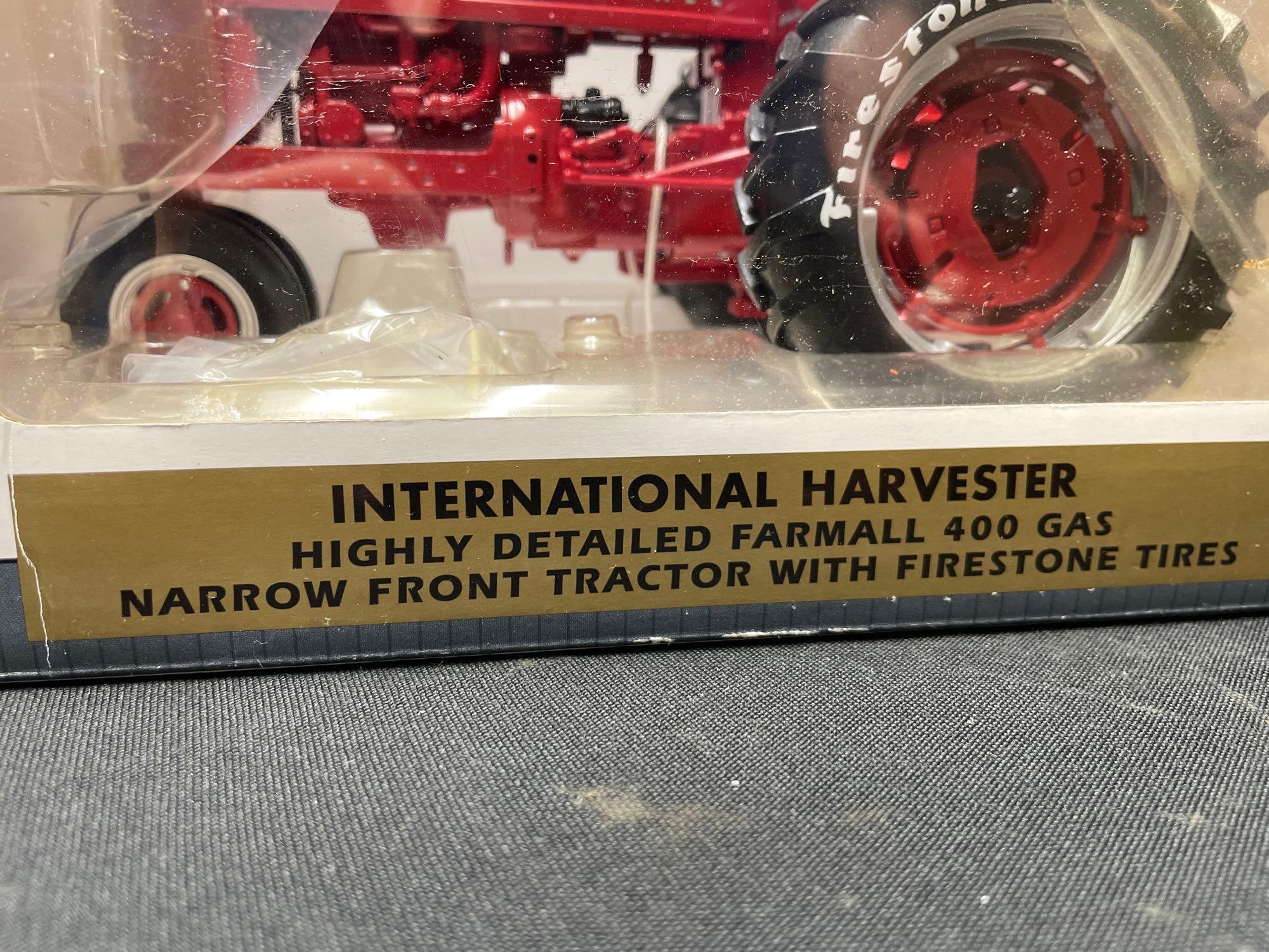 1/16th Scale Spec Cast Highly Detailed IH 400 Gas Tractor, NF w/Firestone Tires - NIB