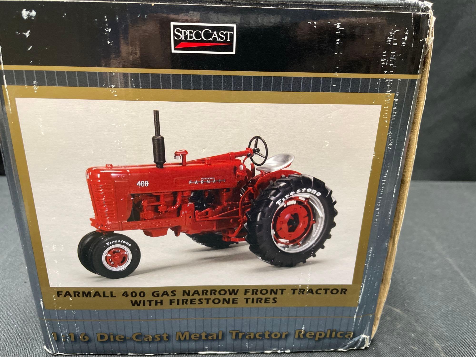 1/16th Scale Spec Cast Highly Detailed IH 400 Gas Tractor, NF w/Firestone Tires - NIB