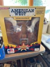 Tootsietoy American West double holster set in box with caps.......Shipping