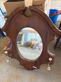Wall Mirror with Hooks