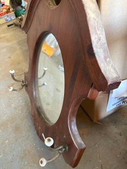 Wall Mirror with Hooks