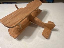 Handcrafted wood airplane