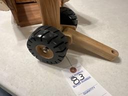 Handcrafted wood dirt scraper