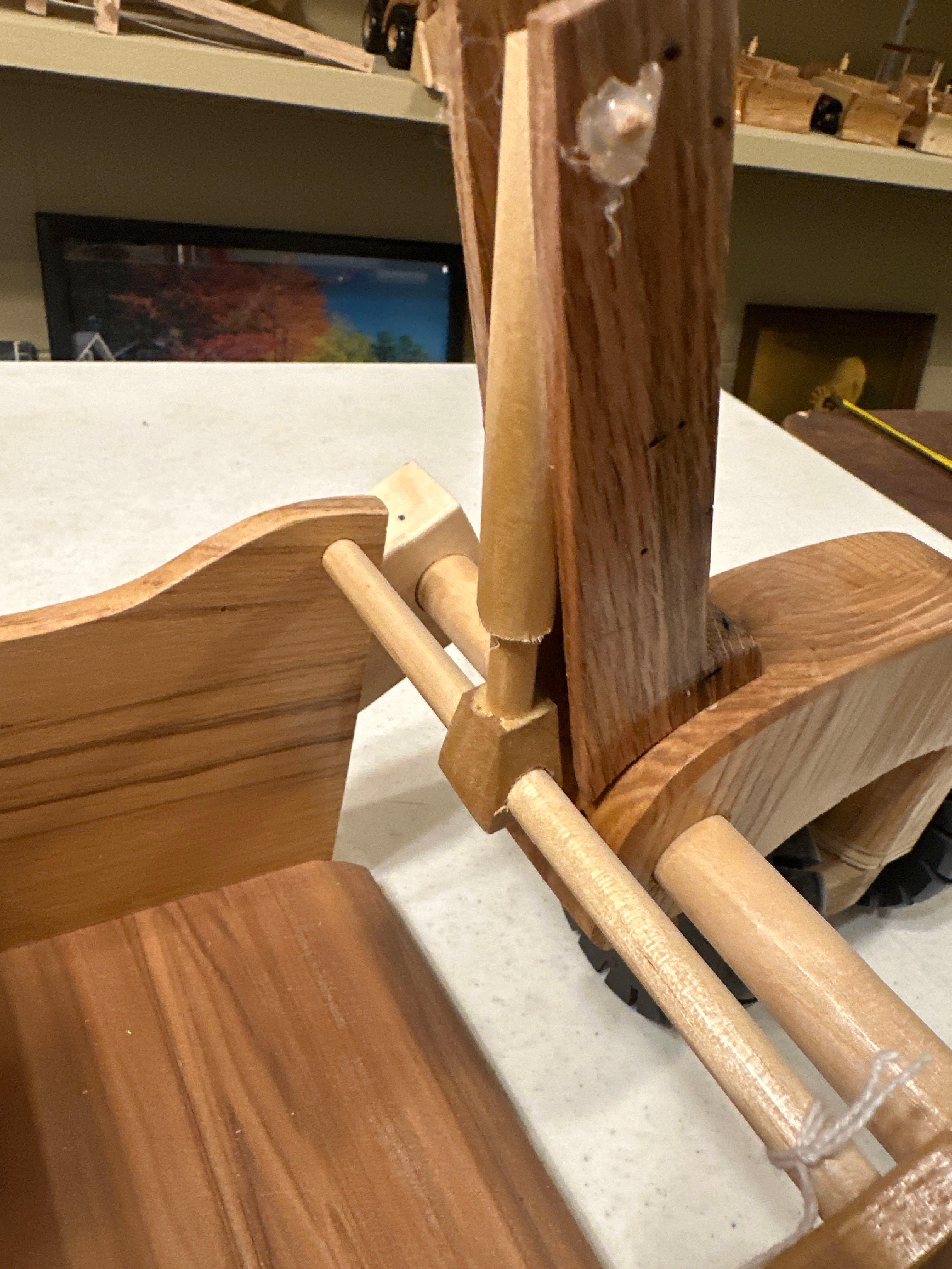 Handcrafted wood dirt scraper