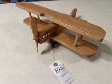 Handcrafted wood airplane