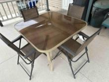 Patio table and chairs