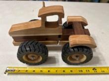 Handcrafted wood 4 x4 tractor