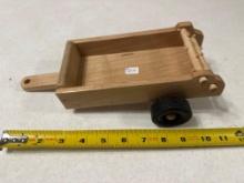 Handcrafted wood manure spreader
