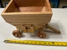 Handcrafted wood gravity wagon