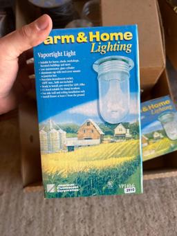 misc. light jars for home and farm, roll of wire