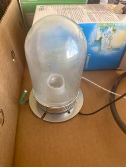 misc. light jars for home and farm, roll of wire
