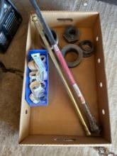 misc. plumbing fittings, shower curtains