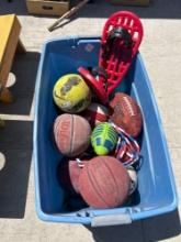 Misc. footballs, basketballs, jumprope