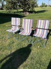 Set of 3 lawn chairs