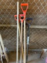 Assorted shovel handles