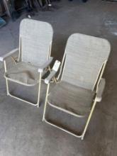 2 folding lawn chairs