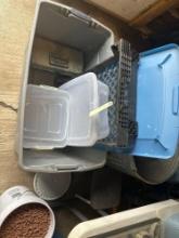 Assorted plastic totes and containers