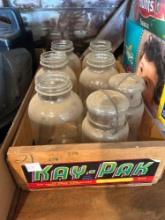 Misc. canning jars, canning pot