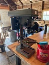 Electric drill press, extra bits included