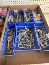 misc hardware in plastic containers
