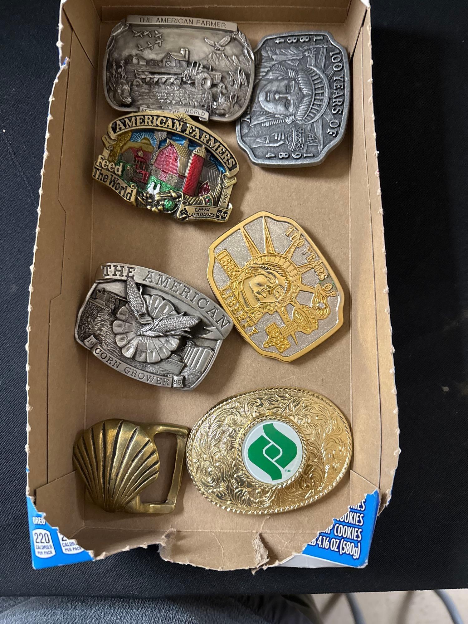 7 ct. Assortment of Collectible Belt Buckles