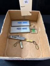 5 ct. Assortment of Collectible Pocket Knives and Land O Lakes Felco Key FOB