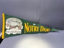 Notre Dame Cotton Bowl Pennant