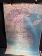 Vietnam War Map in French 2' W x 3' T