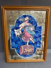 Blatz Beer Framed Mirrored Picture -14'' x 18''