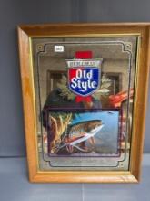 Old Style Beer Mirrored Framed Picture- 20 1/2'' x 15''