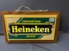 Heineken Beer Lighted Sign - 12'' x 7 1/2''