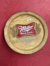 Miller High Life Beer Sign - 15'' Round