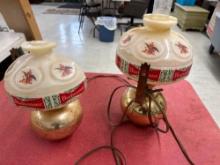 2- Budweiser Lamps- One has a piece missing