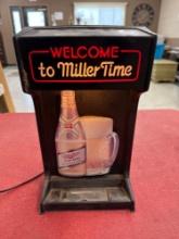 Miller Time Beer Lighted Display-8'' x 13''